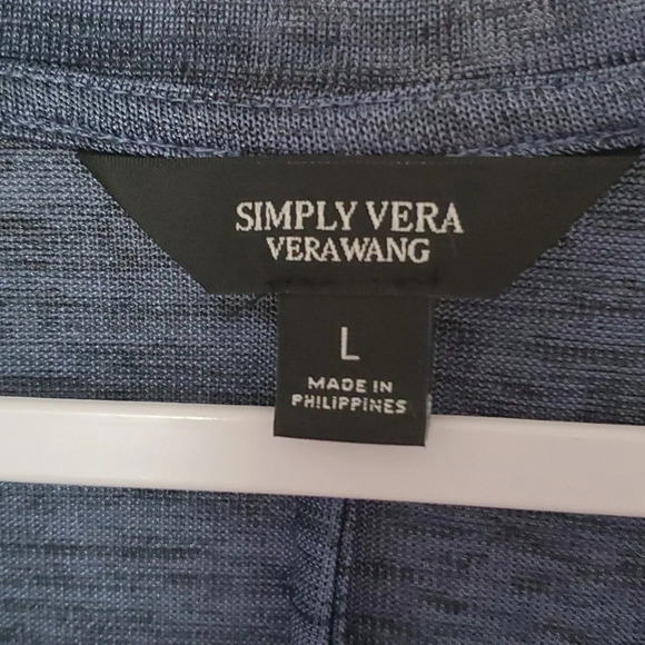 Simply Vera Vera Wang Womens Sheer Cap Sleeve Top with Side Gathered Tie - Picture 3 of 11